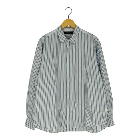 ユナイテッドアローズグリーンレーベルリラクシング UNITED ARROWS green label relaxing CM ドビーストライプ ジャストルーズ レギュラーカラー 長袖シャツ メンズ JPN:L